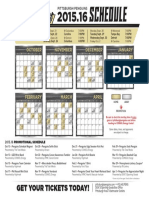 2015-16 Pittsburgh Penguins Preseason Schedule