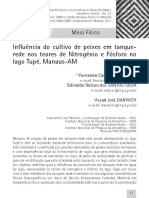 Freitas Et Al 2011 Influencia Cultivo Peixes Tanque Rede Notrogenio Fosforo Lago Tupe