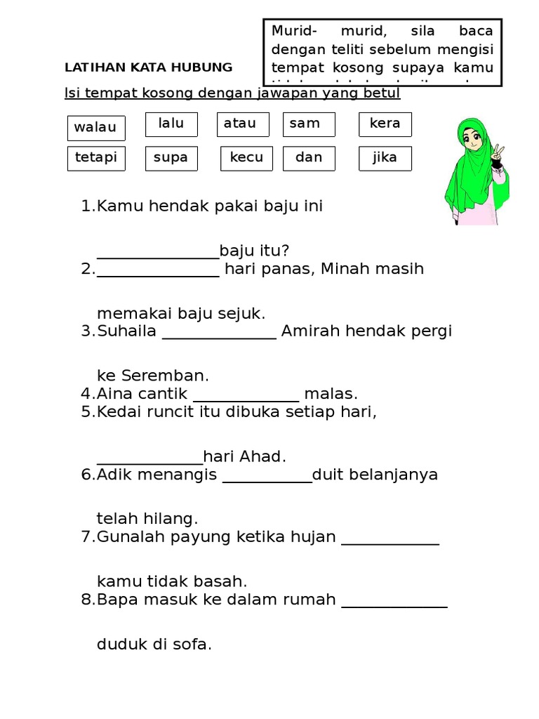 Kata Hubung Tahun 3 Pdf