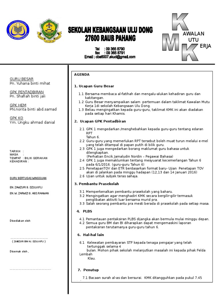 Format Kmk Pdf