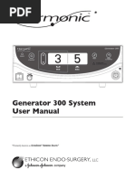 Ethicon Harmonic 300 Ultrasonic Surgery Generator - User Manual