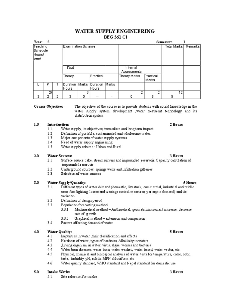 Water Supply Engineering PDF Water Purification Water Supply