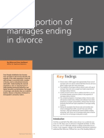 The Proportion of Marriages Ending in Divorce: Findings