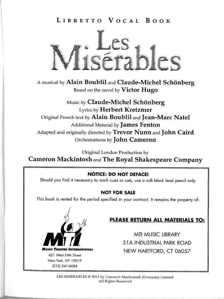 Les Mis Script