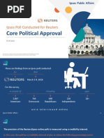 Ipsos Poll Conducted For Reuters: Core Political Approval