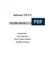Informe TP n°9 sobre reacciones de óxido-reducción