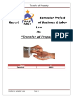 Transfer of Property Report