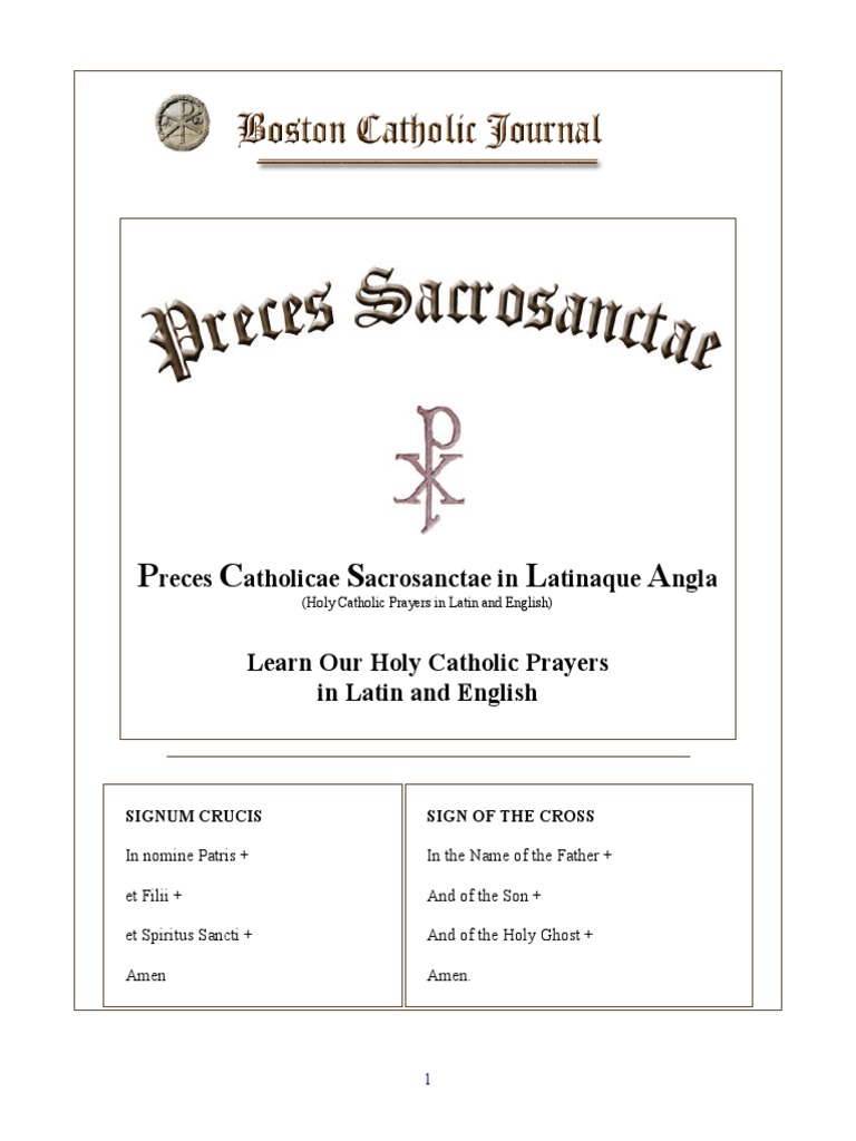 Basic Catholic Prayers in Latin and English | PDF