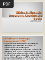 Ethics in Financial Reporting: Cooking The Books