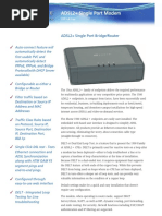 ADSL2+ Single Port Bridge/Router