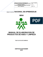 Manual de elaboración de productos de aseo