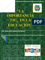 Importancia de Las Tic en Educacion