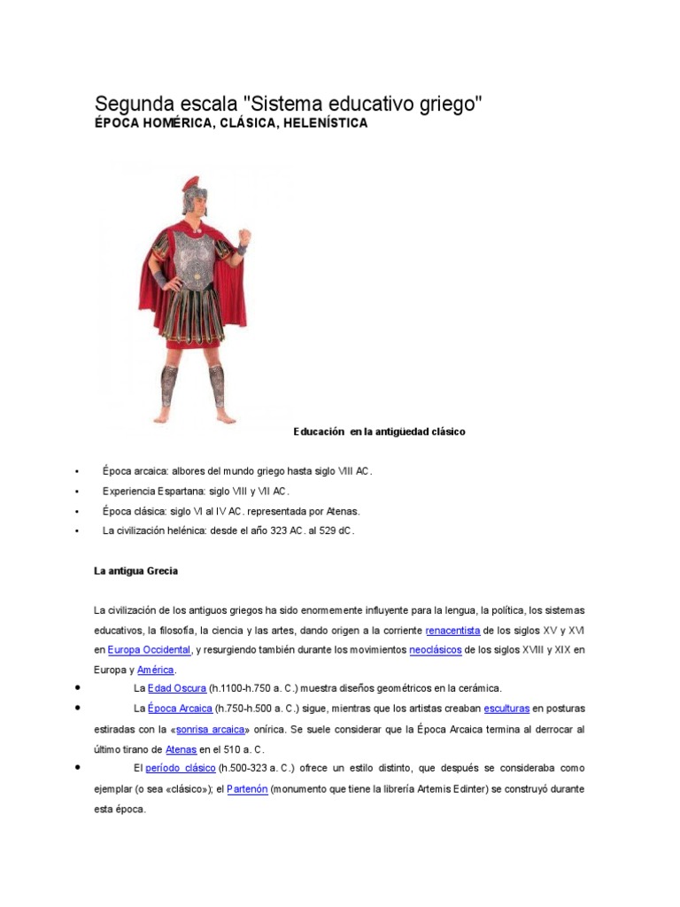 Educación en la Antigua Grecia | PDF | Antigua Grecia | Homero