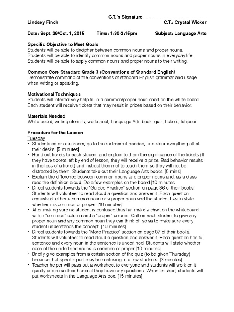 Lesson Plan 1 | PDF | Lesson Plan | Cognitive Science