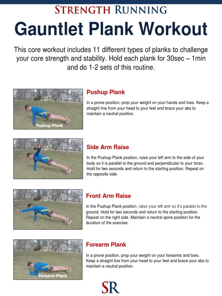 Gauntlet Plank Workout Routine | PDF | Human Anatomy | Physical Exercise
