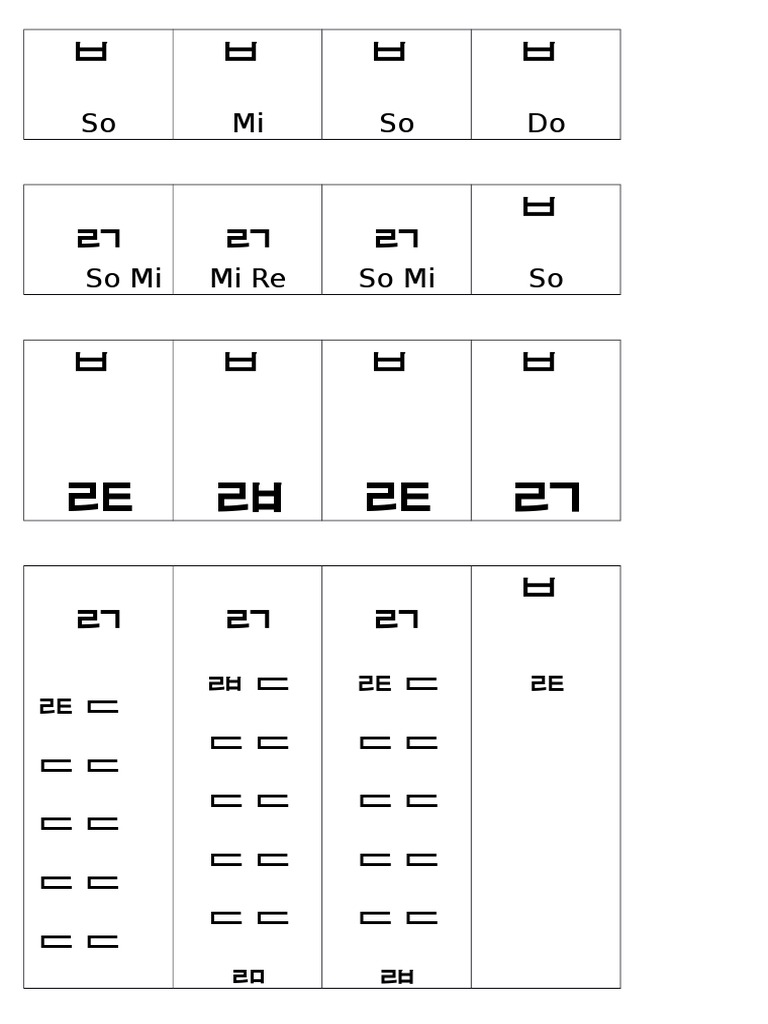 Kodaly Worksheet | PDF