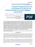 Constructing Therapeutic Management Framework in The Treatment of Dengue Fever (DF) : How The Urban Poor Families in Cebu City Cope With DF