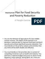 Na#onal Plan For Food Security and Poverty Reduc#on: A Thought Exercise