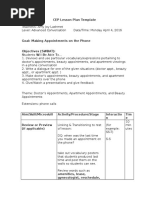 Making Appointments Lesson Plan