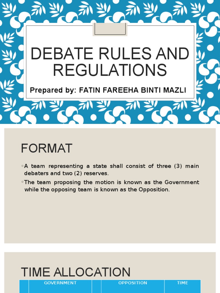 Debate Competition Rules and Guidelines | PDF | Public Sphere | Government