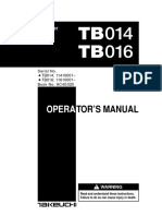 TB016 Operators Manual PDF