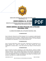 4. Orden General de Etica Guatemala