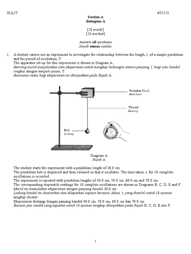 LATIHAN KERTAS 3 FIZIK LATIHAN KERTAS 3 FIZIK