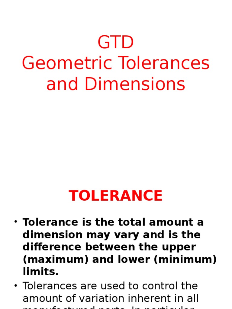 Geometric Tolerances and Dimensions Guide | PDF | Engineering Tolerance ...
