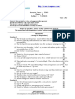 Sample Paper - 2010 Class - X Subject - PHYSICS Marks: 80 Time: 1.5hr