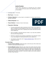 External Peripheral Connection Procedure