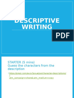 Descriptive Writing