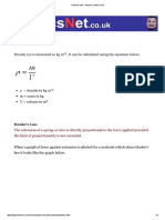 Hooke's Law - Density, Elastic Limit