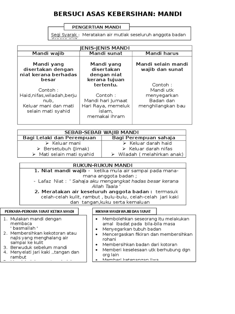 Jawapan Jenis Jenis Mandi Pdf