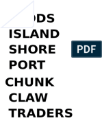 Goods Island Shore Port Chunk Claw Traders