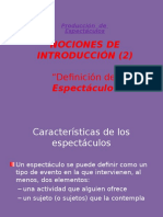 Intro - Definición de Espectáculo