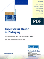 Paper Versus Plastic in Packaging: US Industry Study With Forecasts For