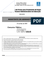 Prova UFMS 2015_assistente_administracao