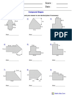 Name: Teacher: Date: Score:: Compound Shapes