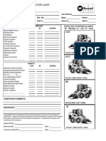 Inspection/Safety Report - Skidsteer Loader