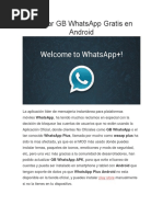 Download Instalar GB WhatsApp Gratis en Android by cenadefinde SN311617631 doc pdf