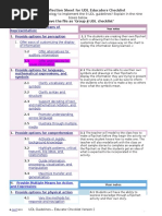 Project Reflection Sheet For UDL Educators Checklist