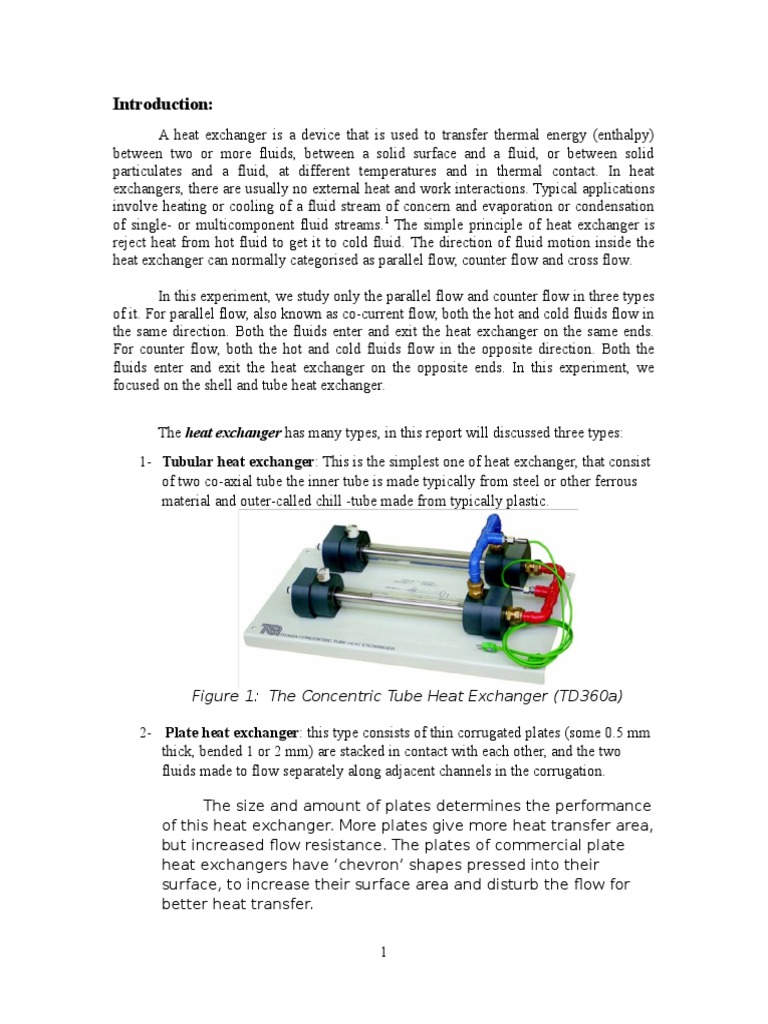 Heat Exchanger Report PDF Heat Exchanger Water Heating