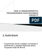 Proiectarea si managementul proiectelor educationale