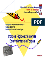 5 - Corpos Rigidos - Sistemas Equivalentes de Forcas.pdf