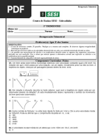 Lista Exercícios 1° Ano Recuperação