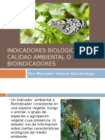 Indicadores Biológicos de Calidad Ambiental o Bioindicadores