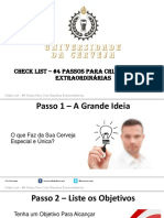 Check List - 4 Passos Para Criar Receitas Extraordinárias