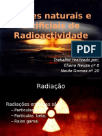 Fontes Naturais e Artificiais de Radioactividade