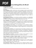 Geografia Hidrografia Brasileira