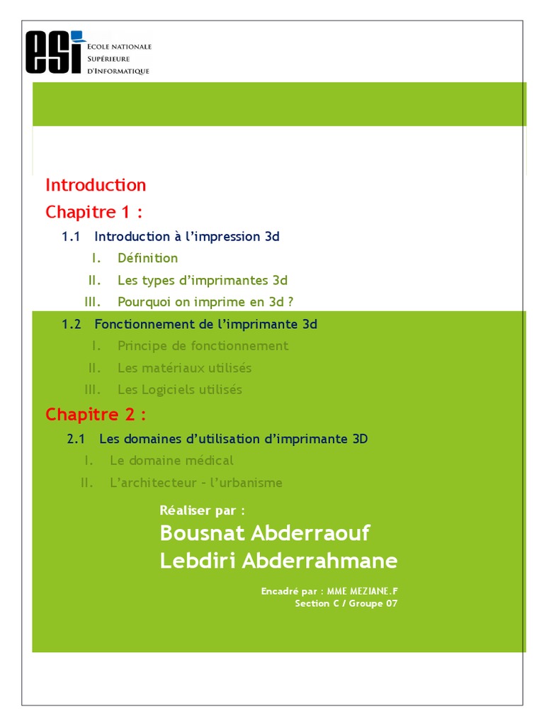 Guide sur l'impression 3D et ses applications | PDF | Impression 3D ...